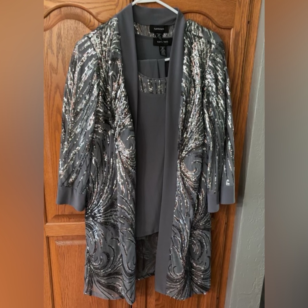 Women’s three piece pantsuit with sequin detail